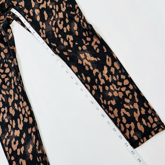 LegEnd Active Leggings Cheatah Print Women’s Size Medium Brown Black Gym Workout - Picture 2 of 10